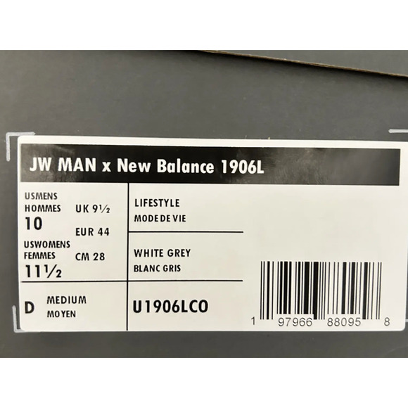 Size 10 - New Balance Junya Watanabe MAN x 1906L White Black